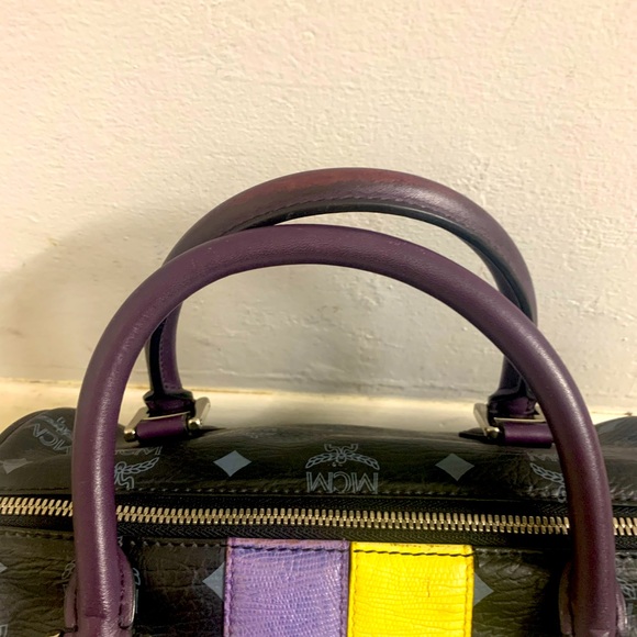 Authentic MCM purple and black satchel - Picture 3 of 14